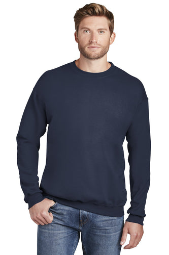 hanes navy f260 custom sweatshirts with logo