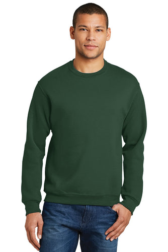 Jerzees Forest Green 562M custom logo sweatshirts embroidered