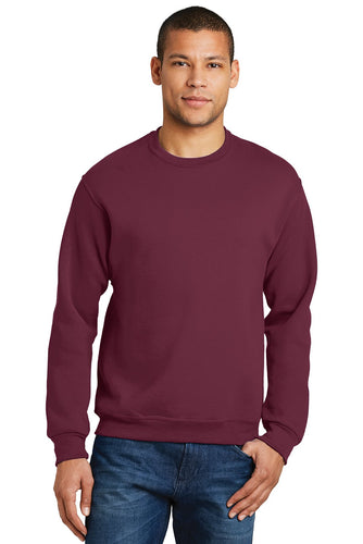 Jerzees Maroon 562M custom logo sweatshirts embroidered