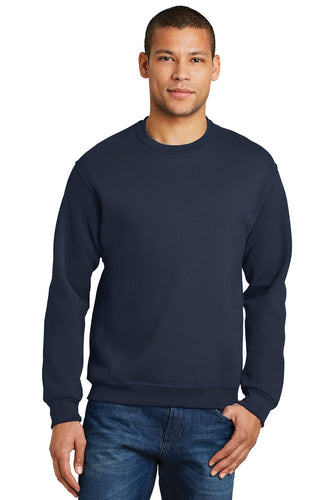 Jerzees Navy 562M custom logo sweatshirts embroidered