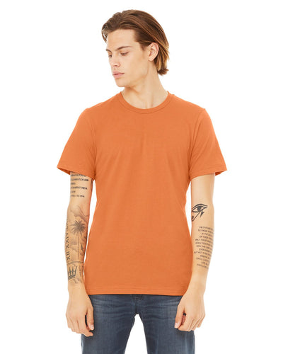 bella + canvas unisex jersey short sleeve t-shirt 3001c burnt orange
