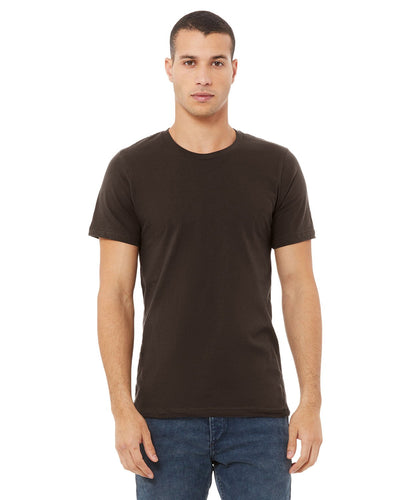 bella + canvas unisex jersey short sleeve t-shirt 3001c brown