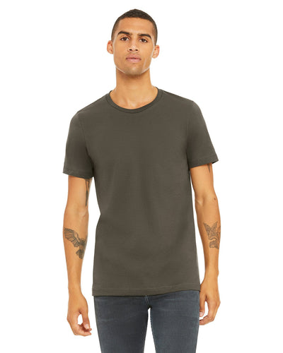 bella + canvas unisex jersey short sleeve t-shirt 3001c army