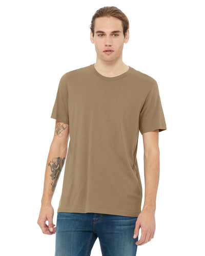 bella + canvas unisex jersey short sleeve t-shirt 3001c pebble brown