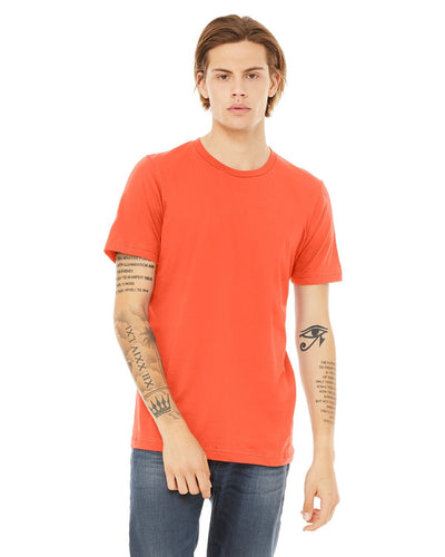 bella + canvas unisex jersey short sleeve t-shirt 3001c coral