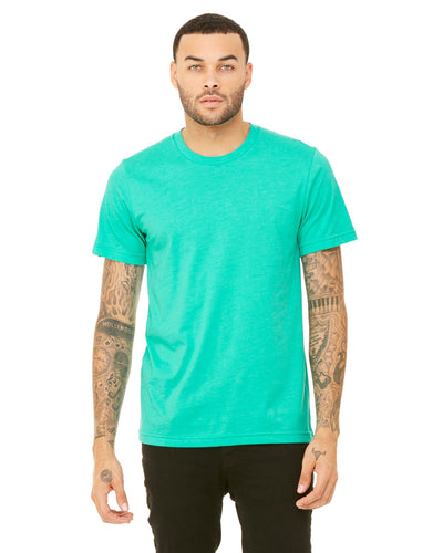 bella + canvas unisex jersey short sleeve t-shirt 3001c heather sea grn