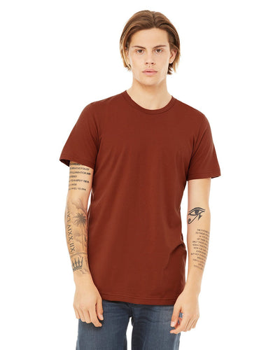bella + canvas unisex jersey short sleeve t-shirt 3001c rust