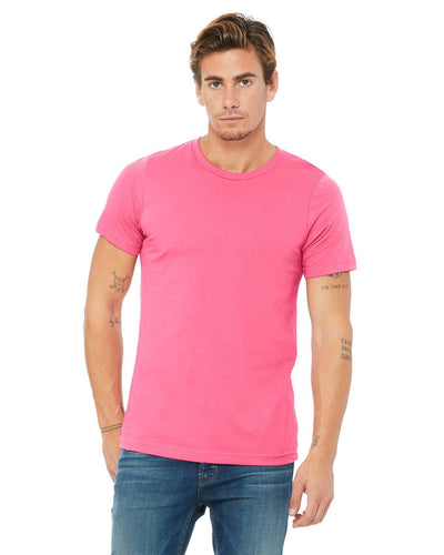 bella + canvas unisex jersey short sleeve t-shirt 3001c charity pink