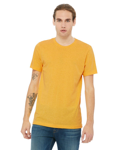 bella + canvas unisex jersey short sleeve t-shirt 3001c hthr yellow gold