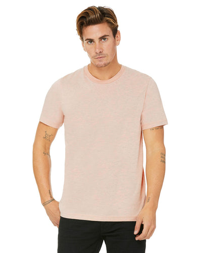 bella + canvas unisex jersey short sleeve t-shirt 3001c hthr prism peach