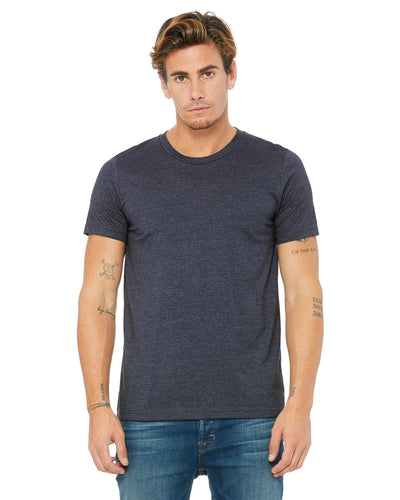 bella + canvas unisex jersey short sleeve t-shirt 3001cvc heather navy