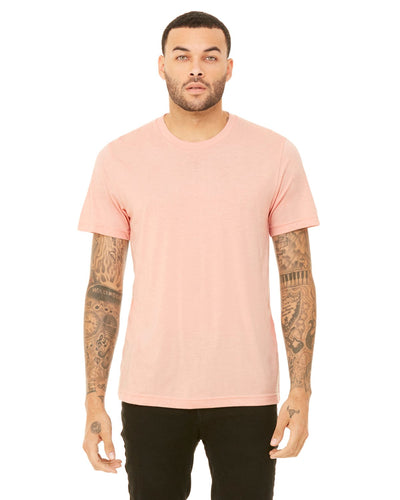 bella + canvas unisex jersey short sleeve t-shirt 3001cvc heather peach