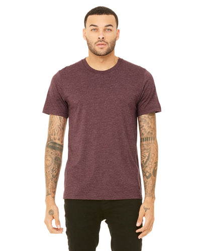 bella + canvas unisex jersey short sleeve t-shirt 3001cvc heather maroon