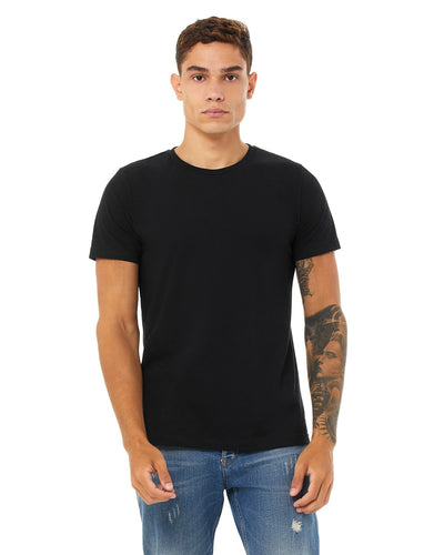 bella + canvas unisex jersey short sleeve t-shirt 3001c solid blk blend