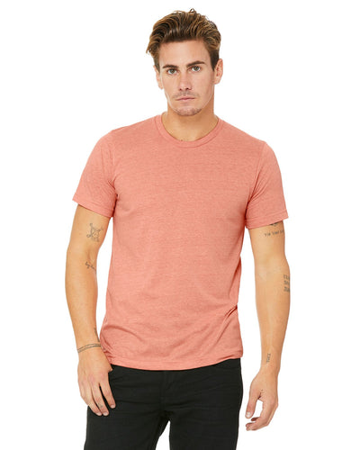 bella + canvas unisex jersey short sleeve t-shirt 3001cvc heather sunset