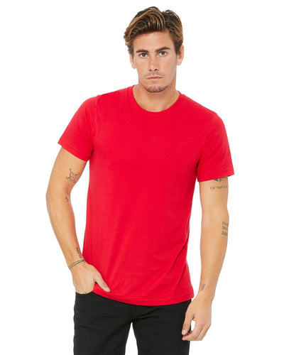 bella + canvas unisex made in the usa jersey short sleeve t-shirt 3001u red