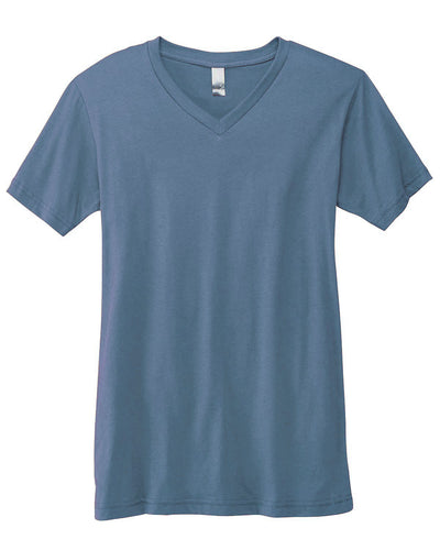bella + canvas unisex jersey short sleeve v-neck t-shirt 3005 steel blue