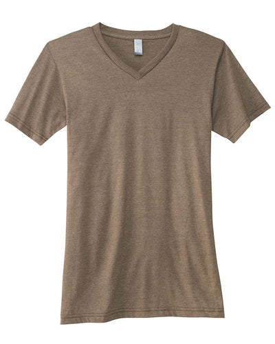 bella + canvas unisex jersey short sleeve v-neck t-shirt 3005 heather brown