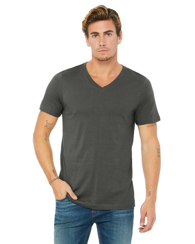 bella + canvas unisex jersey short sleeve v-neck t-shirt 3005 asphalt