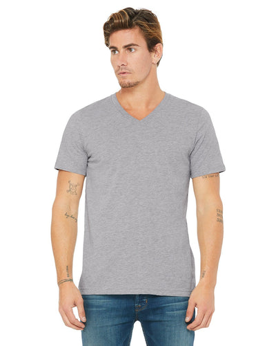 bella + canvas unisex jersey short sleeve v-neck t-shirt 3005 athletic heather