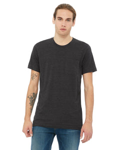 bella + canvas jersey short sleeve pocket t-shirt 3021 dk grey hthr