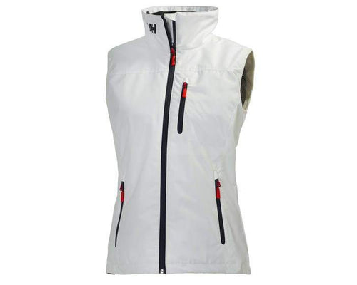 helly hansen w crew vest 30290 white, company embroidered jackets