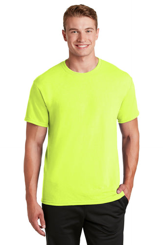 jerzees dri-power sport 100% polyester t-shirt 21m safety green