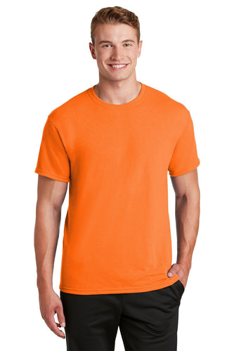 jerzees dri-power sport 100% polyester t-shirt 21m safety orange