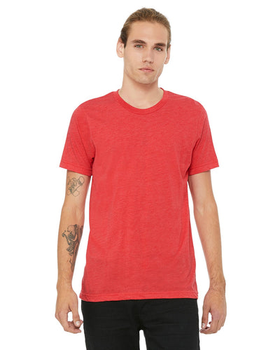 bella + canvas unisex triblend short sleeve t-shirt 3413c red triblend