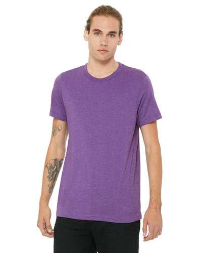 bella + canvas unisex triblend short sleeve t-shirt 3413c purple triblend