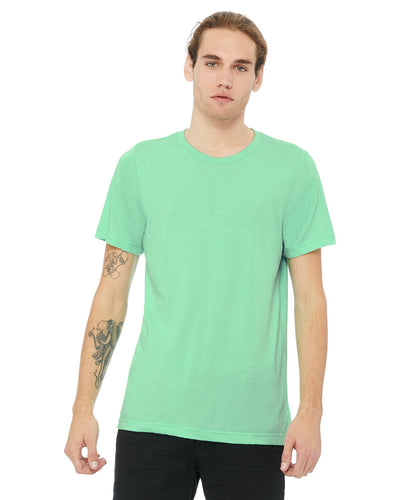 bella + canvas unisex triblend short sleeve t-shirt 3413c mint triblend