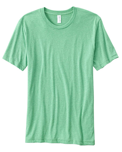 bella + canvas unisex triblend short sleeve t-shirt 3413c green triblend