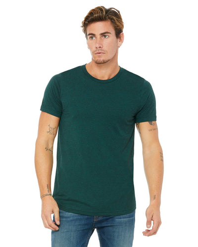 bella + canvas unisex triblend short sleeve t-shirt 3413c emerald triblend