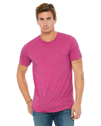 bella + canvas unisex triblend short sleeve t-shirt 3413c berry triblend