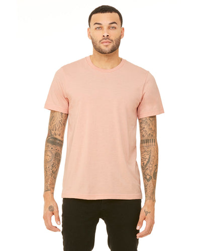 bella + canvas unisex triblend short sleeve t-shirt 3413c peach triblend