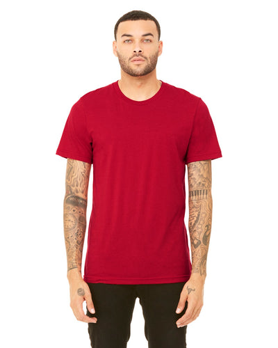 bella + canvas unisex triblend short sleeve t-shirt 3413c solid red tribln