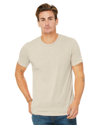 bella + canvas unisex triblend short sleeve t-shirt 3413c tan triblend