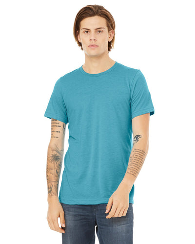 bella + canvas unisex triblend short sleeve t-shirt 3413c aqua triblend