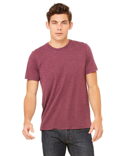 bella + canvas unisex triblend short sleeve t-shirt 3413c maroon triblend