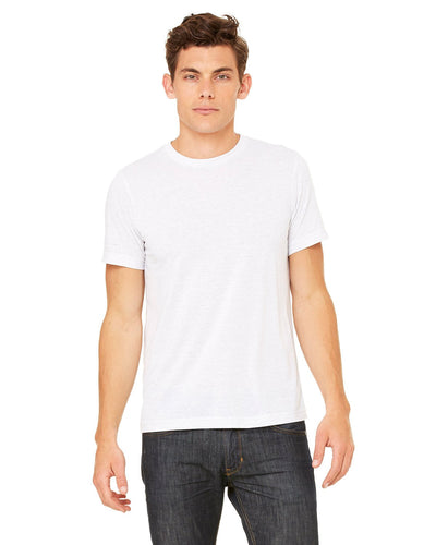 bella + canvas unisex jersey short sleeve t-shirt 3001cvc solid wht blend