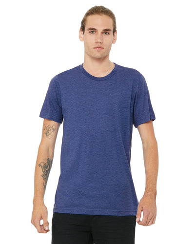 bella + canvas unisex triblend short sleeve t-shirt 3413c true royal trbln