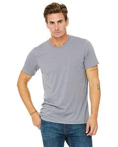 bella + canvas unisex triblend short sleeve t-shirt 3413c storm triblend