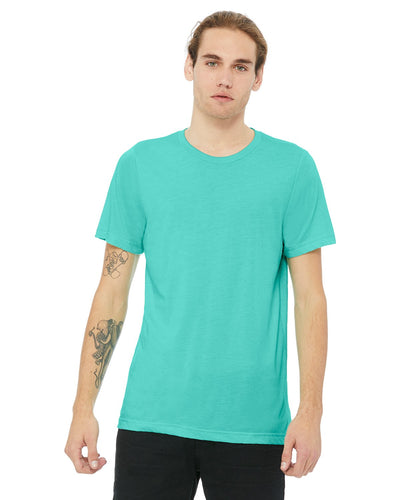 bella + canvas unisex triblend short sleeve t-shirt 3413c sea green trblnd