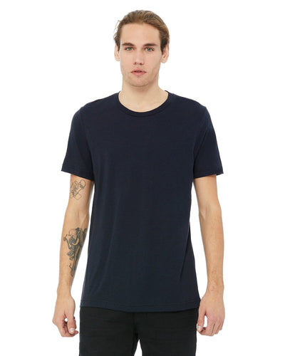 bella + canvas unisex triblend short sleeve t-shirt 3413c solid nvy trblnd