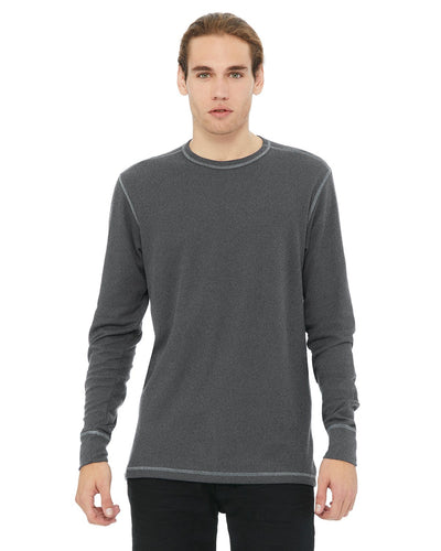 bella + canvas thermal long sleeve t-shirt 3500 deep htr/ dp htr