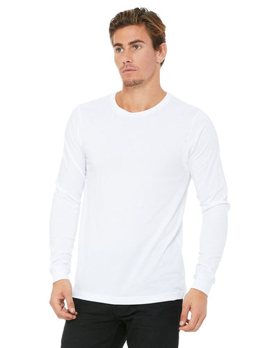 bella + canvas unisex jersey long sleeve t-shirt 3501 white
