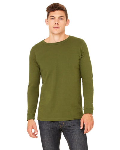 bella + canvas unisex jersey long sleeve t-shirt 3501 olive