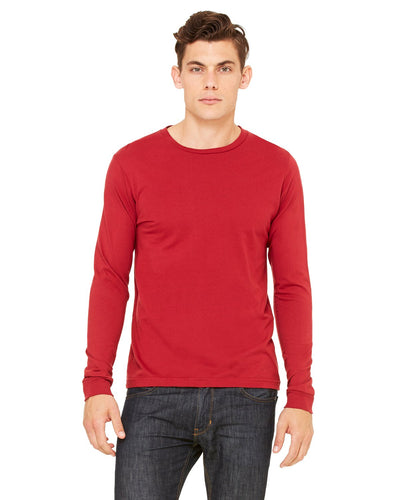 bella + canvas unisex jersey long sleeve t-shirt 3501 cardinal