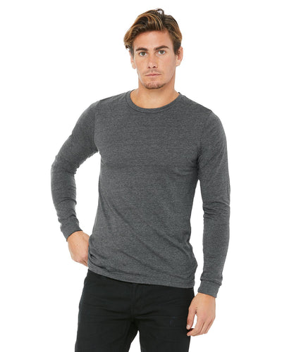 bella + canvas unisex jersey long sleeve t-shirt 3501 deep heather
