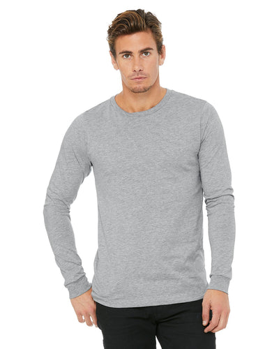 bella + canvas unisex jersey long sleeve t-shirt 3501 athletic heather